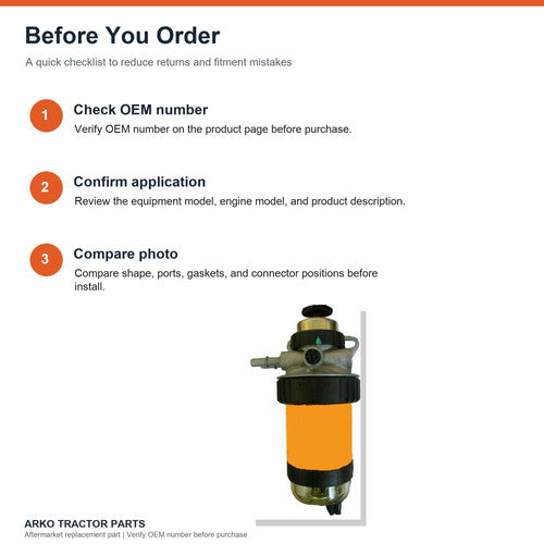 Fuel Filter Assembly 32/925816 32/925765 for JCB 2CX 3CX 4CX 5CX