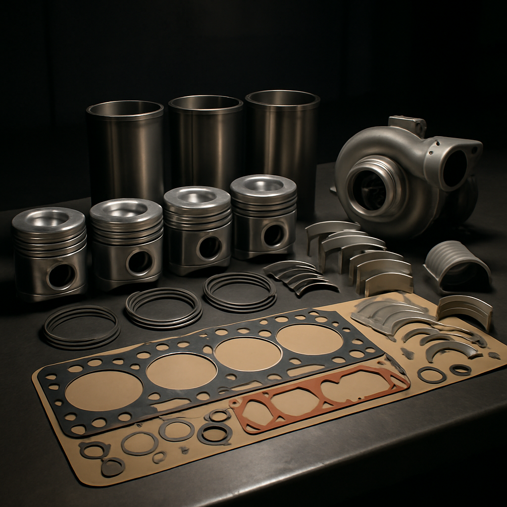 Perkins 1004.4T turbo overhaul kit for skid steer and industrial diesel rebuilds
