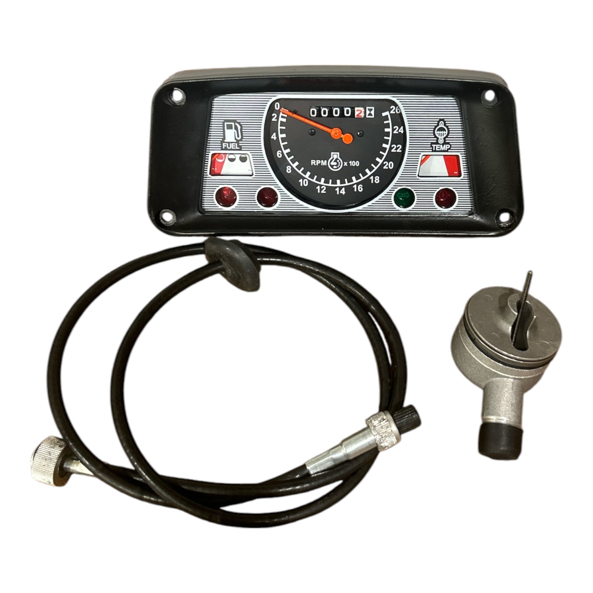 Ford Tractor Instrument Gauge w/ Cable & Tachometer Adapter E5NN10849BA