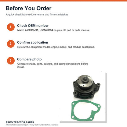 Water Pump With Pulley for Perkins 4.108