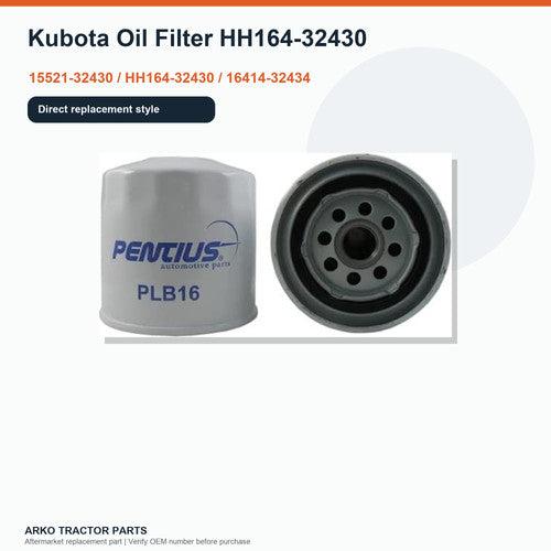 Kubota Oil Filter HH164-32430