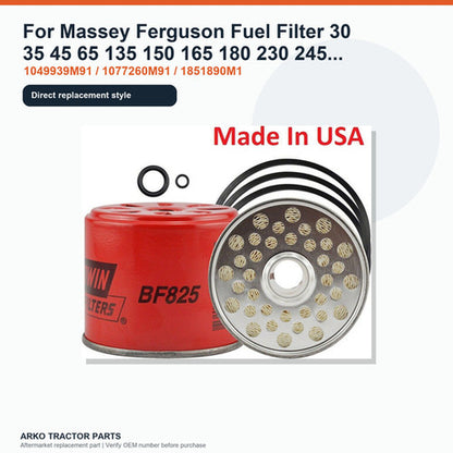 For Massey Ferguson Fuel Filter 30 35 45 65 135 150 165 180 230 245 1049939M91