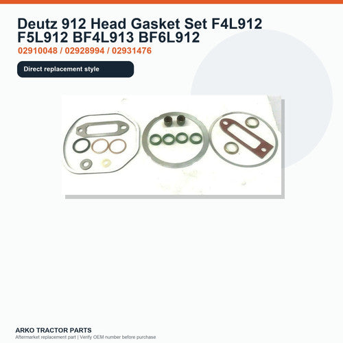 Deutz 912 Head Gasket Set F4L912 F5L912 BF4L913 BF6L912