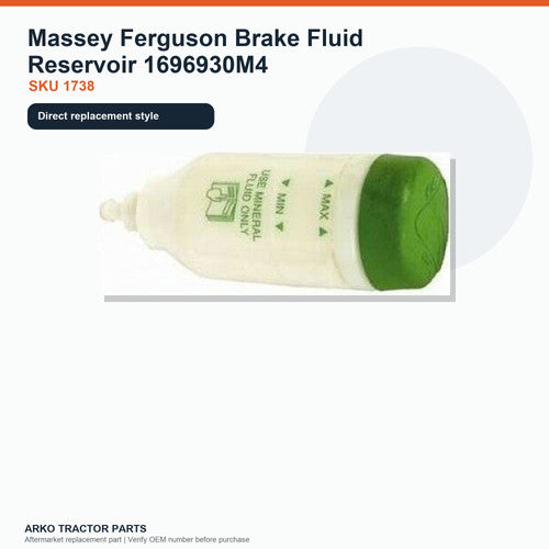 Brake Fluid Reservoir 1696930M4 for Massey Ferguson 360 362 375 Tractors