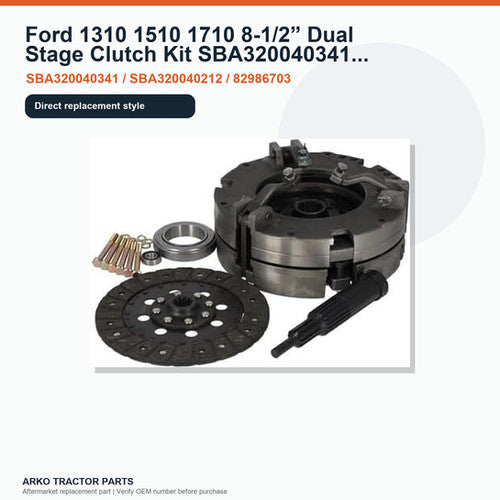 Ford 1310 1510 1710 8-1/2” Dual Stage Clutch Kit SBA320040341 FD320340N