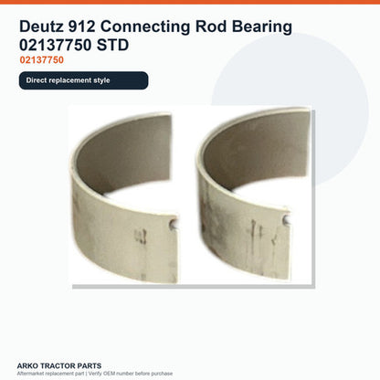 Deutz 912 Connecting Rod Bearing 02137750 STD