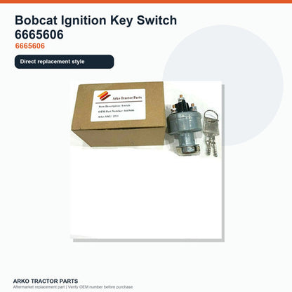 Bobcat Ignition Key Switch 6665606