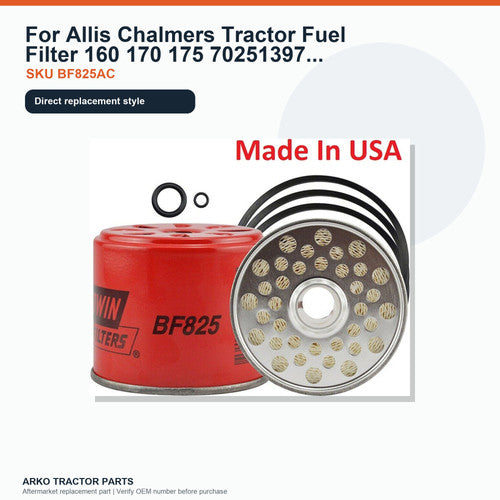 For Allis Chalmers Tractor Fuel Filter 160 170 175 70251397 70252050 72091264