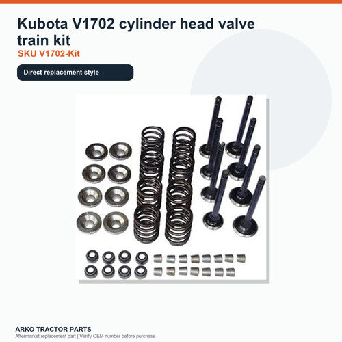 Kubota V1702 cylinder head valve train kit