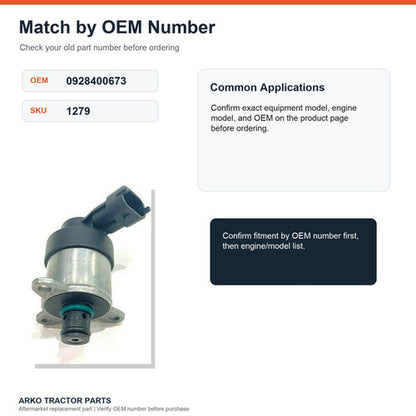 0928400673 Diesel Fuel Pressure Regulator For GM Duramax 2006 2010