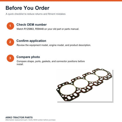 John Deere Head Gasket R59448 R125863