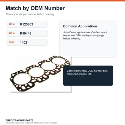 John Deere Head Gasket R59448 R125863