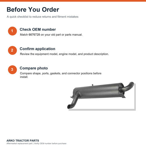 Bobcat Muffler Skid Steer Loader 6676728