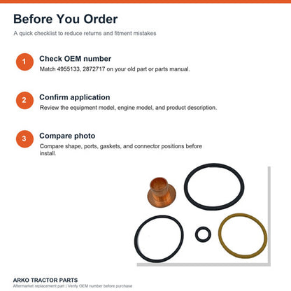 4955133 Cummins ISX 13 Injector Repair kit 2872717 2872057