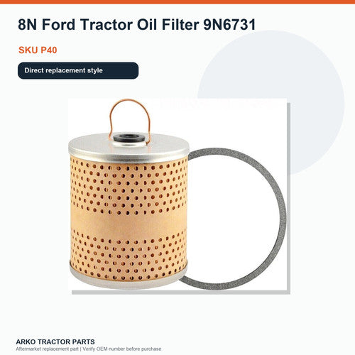 8N Ford Tractor Oil Filter 9N6731
