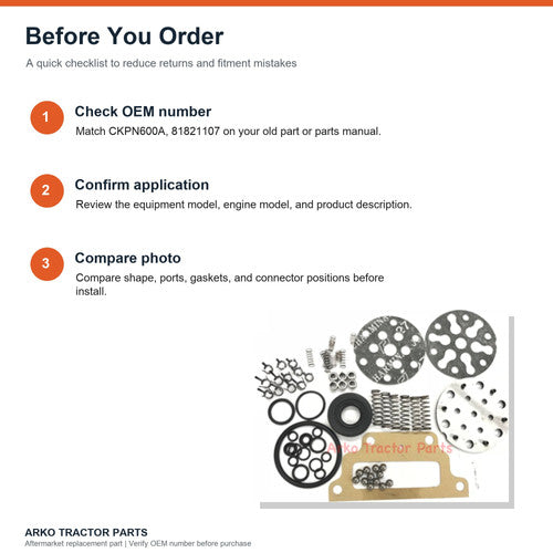Ford Hydraulic Pump Repair kit CKPN600A - image 4