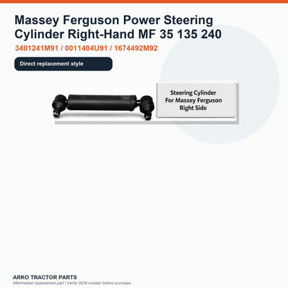 Right-Hand Power Steering Cylinder for Massey Ferguson 35 135 240