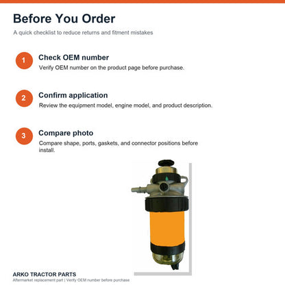 Fuel Filter Assembly 32/925816 32/925765 for JCB 2CX 3CX 4CX 5CX