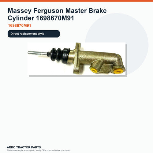 Massey Ferguson Master Brake Cylinder 1698670M91